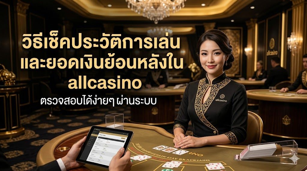 วิธีเช็คประวัติการเล่นและยอดเงินย้อนหลังใน allcasino ปี 2026  ตรวจสอบได้โปร่งใส ปลอดภัย 100%