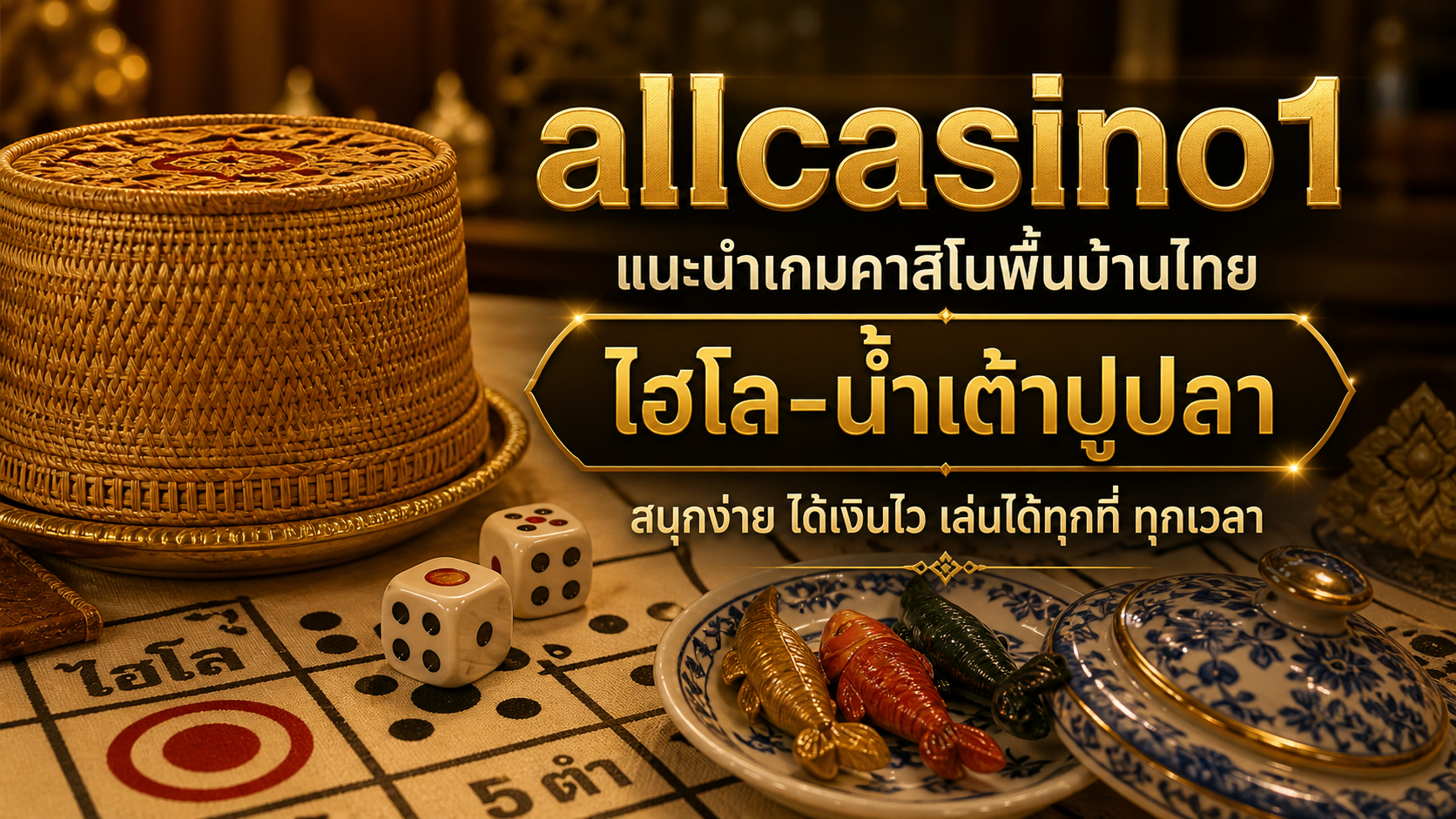 allcasino1 แนะนำเกมคาสิโนพื้นบ้านไทย ไฮโลออนไลน์ น้ำเต้าปูปลา 2026